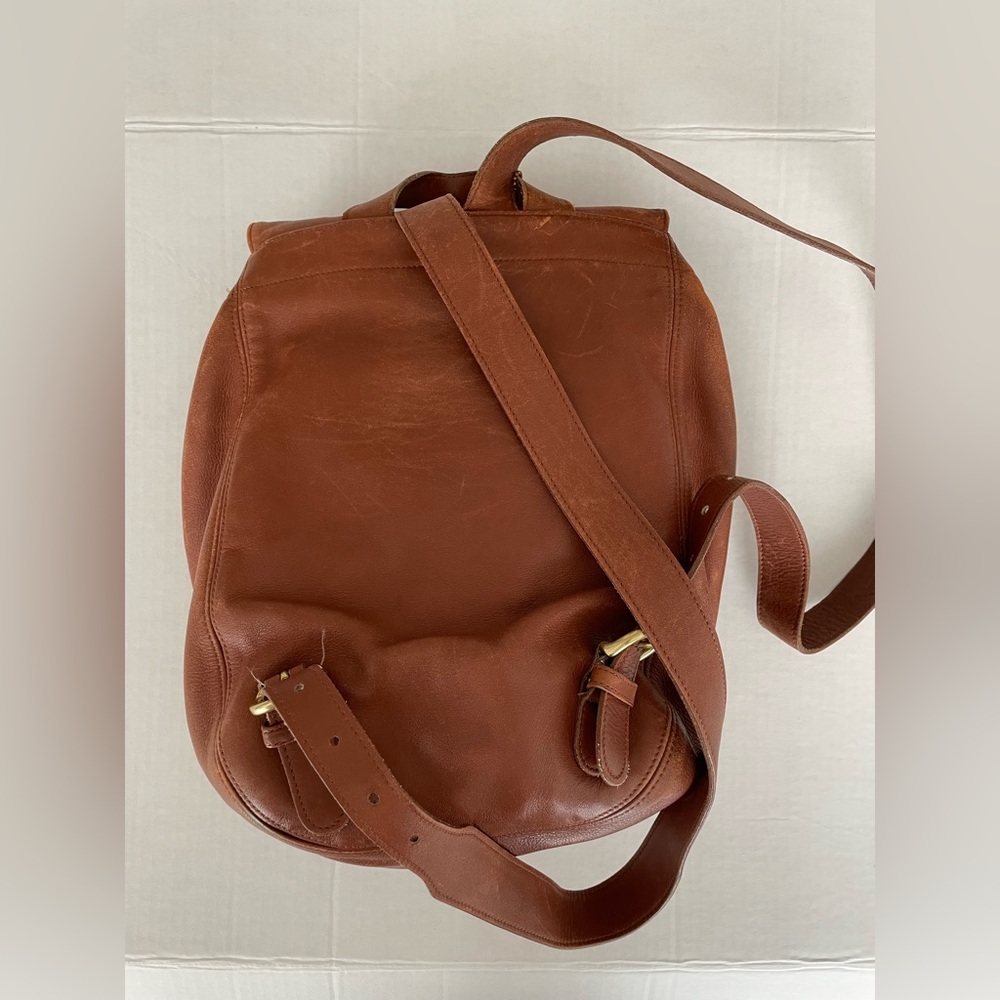 Vintage Coach Brown Leather Back Sac Bag No. C5H-4134 - Picture 3 of 8